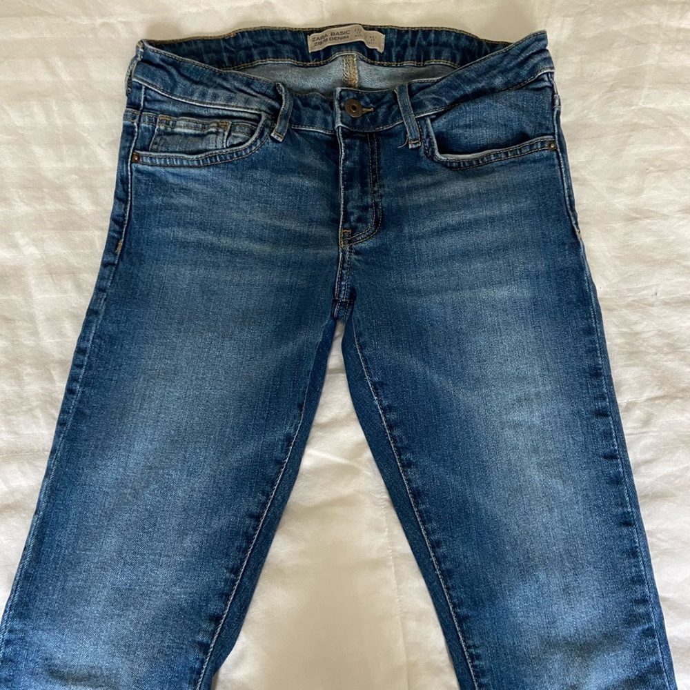 Zara Basic Denim Mid Rise Skinny